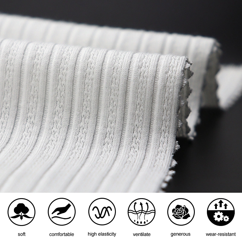 Viscose  cotton  spandex blended jacquard knit fabric